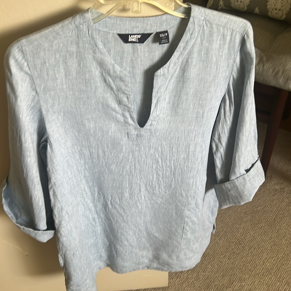 Land’s End chambray linen tunic